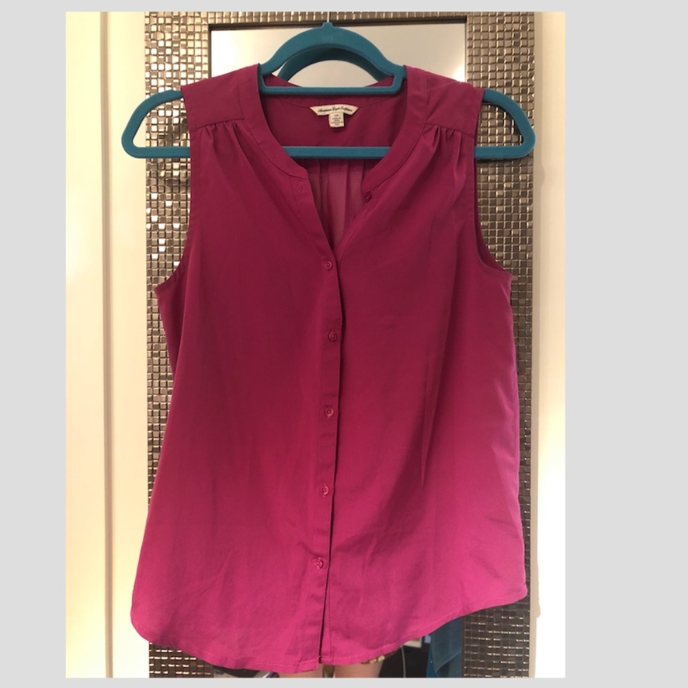 American Eagle Button Up Tank Top